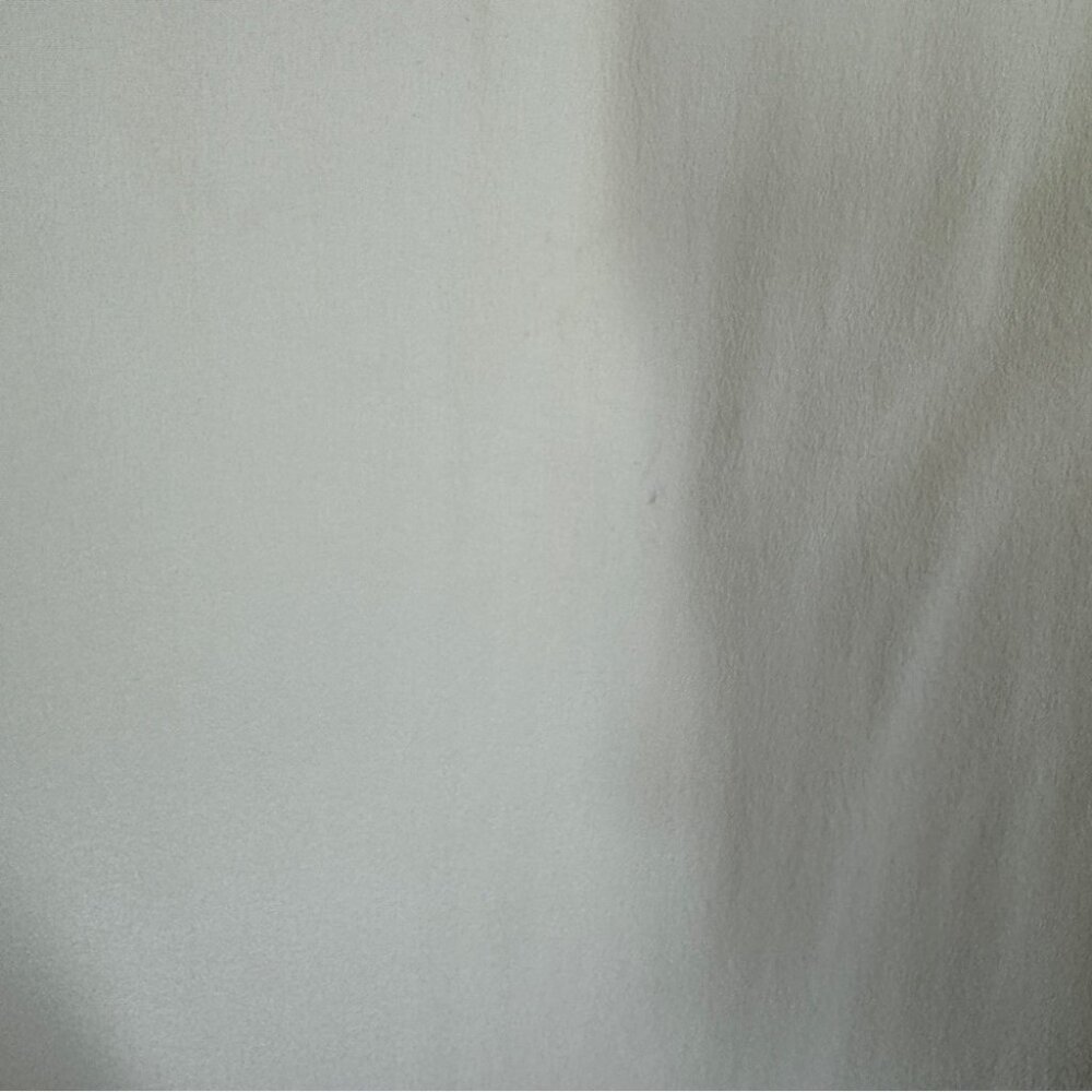 Sandro Paris Ivory Silk Blouse Size M Long Sleeve Minimalist V Neck Top - Picture 13 of 15